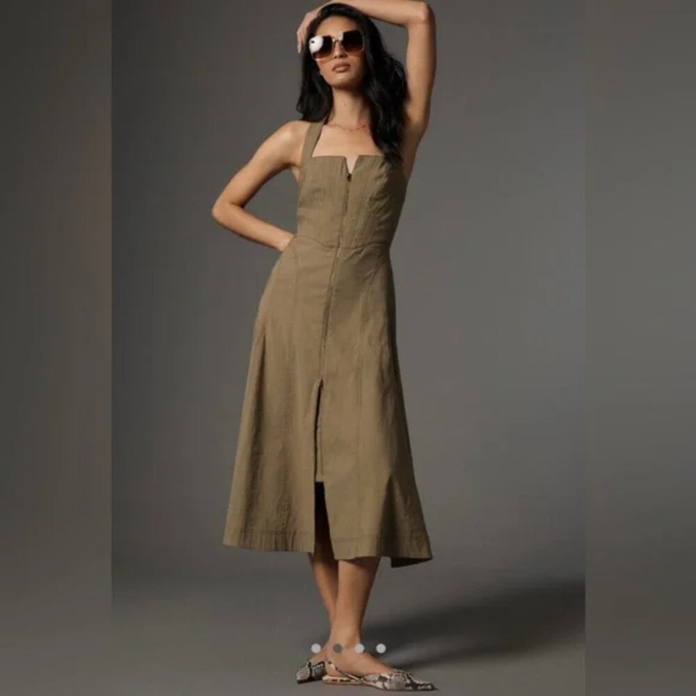 Anthropologie Zip-Front Corset Dress NWOT Size XXS - Picture 3 of 11